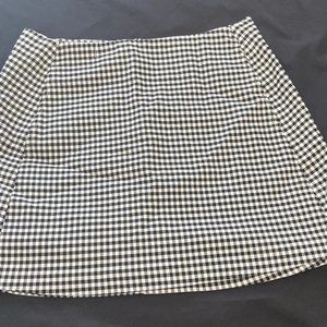 Black and White Gingham Mini Skirt